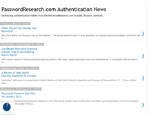 Tablet Screenshot of blog.passwordresearch.com